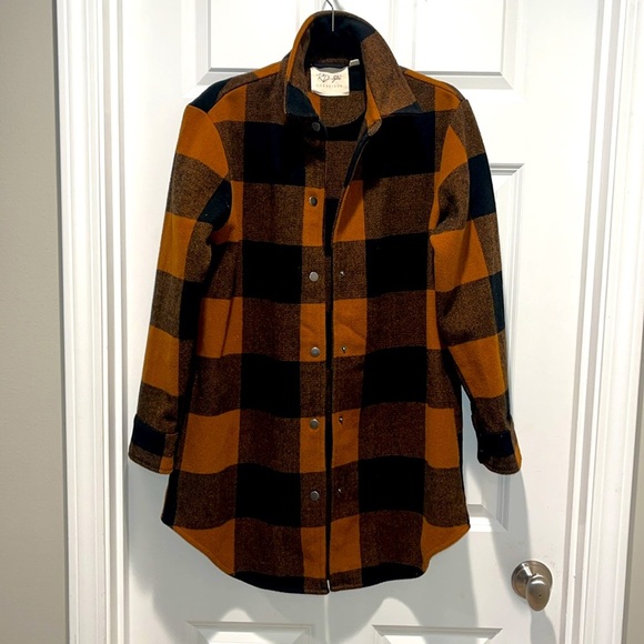 RD STYLE conscious Eldridge Plaid Check Shirt Jacket Shacket Size XS oversized - Picture 5 of 13